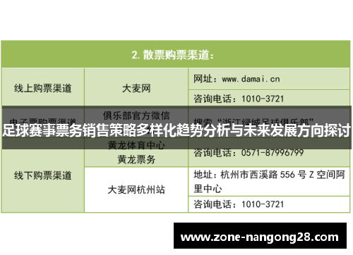足球赛事票务销售策略多样化趋势分析与未来发展方向探讨